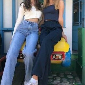 Brandy Melville Navy Talia Carpenters Pants